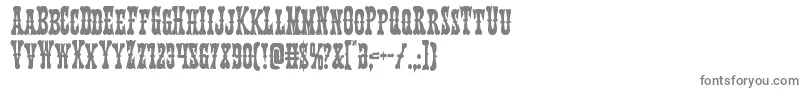 フォントTexasrangercond – 白い背景に灰色の文字