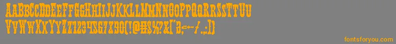 Weitere Informationen zur Texasrangercond-Schriftart Texasrangercond-Schriftart – Orangefarbene Schriften auf grauem Hintergrund