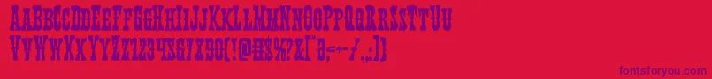フォントTexasrangercond – 赤い背景に紫のフォント
