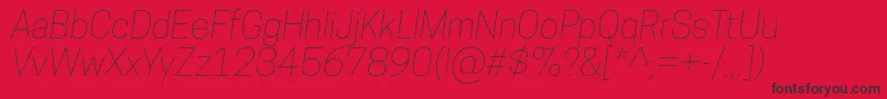 CooperhewittThinitalic Font – Black Fonts on Red Background