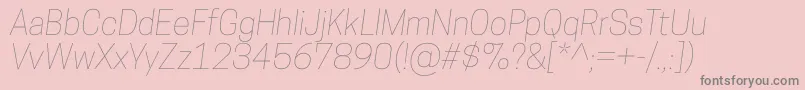 CooperhewittThinitalic-Schriftart – Graue Schriften auf rosa Hintergrund