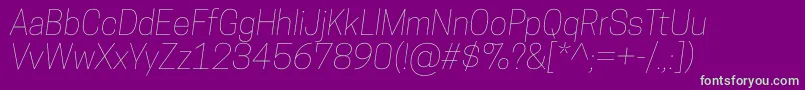 CooperhewittThinitalic Font – Green Fonts on Purple Background