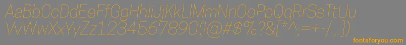 CooperhewittThinitalic Font – Orange Fonts on Gray Background