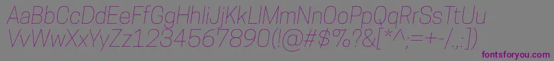 CooperhewittThinitalic Font – Purple Fonts on Gray Background