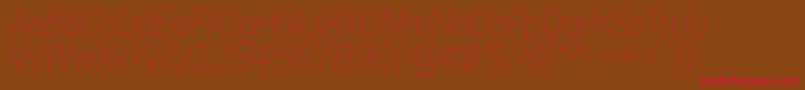 CooperhewittThinitalic Font – Red Fonts on Brown Background