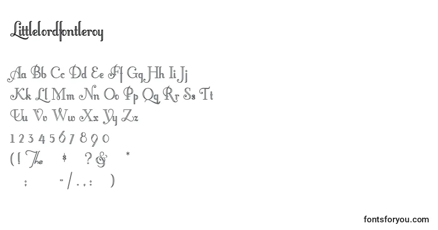 Czcionka Littlelordfontleroy – alfabet, cyfry, specjalne znaki