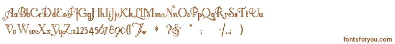 Littlelordfontleroy Font – Brown Fonts on White Background