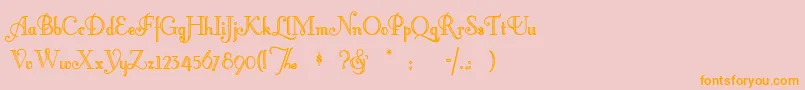 Littlelordfontleroy Font – Orange Fonts on Pink Background