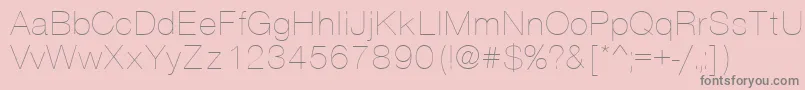 Vantathin Font – Gray Fonts on Pink Background