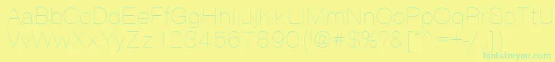 Vantathin Font – Green Fonts on Yellow Background