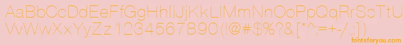 Vantathin Font – Orange Fonts on Pink Background