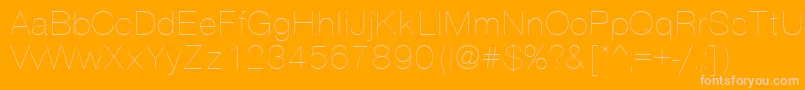 Vantathin Font – Pink Fonts on Orange Background