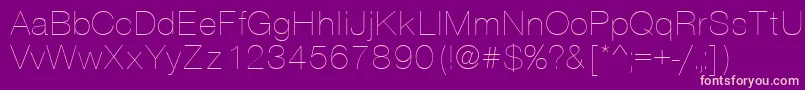 Vantathin Font – Pink Fonts on Purple Background