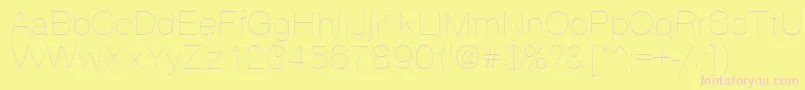 Vantathin Font – Pink Fonts on Yellow Background