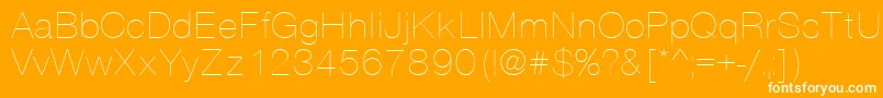 Vantathin Font – White Fonts on Orange Background