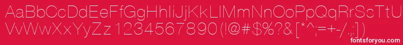 Vantathin Font – White Fonts on Red Background