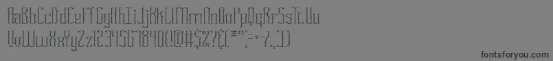 フォントFasciiCrossBrk – 黒い文字の灰色の背景
