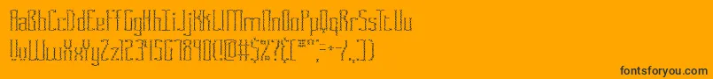 Fonte FasciiCrossBrk – fontes pretas em um fundo laranja