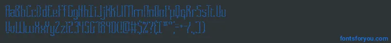 Fonte FasciiCrossBrk – fontes azuis em um fundo preto
