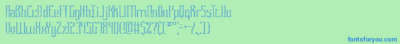 Fonte FasciiCrossBrk – fontes azuis em um fundo verde