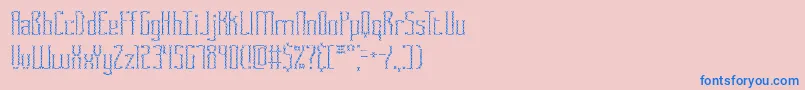 FasciiCrossBrk Font – Blue Fonts on Pink Background