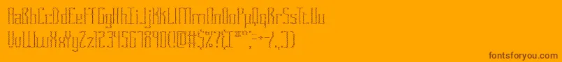 FasciiCrossBrk Font – Brown Fonts on Orange Background