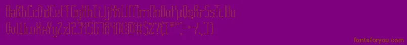 FasciiCrossBrk Font – Brown Fonts on Purple Background