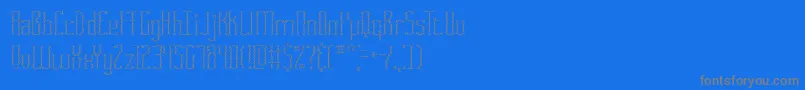 FasciiCrossBrk Font – Gray Fonts on Blue Background