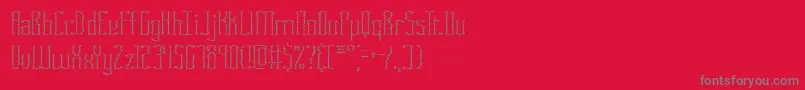 FasciiCrossBrk Font – Gray Fonts on Red Background