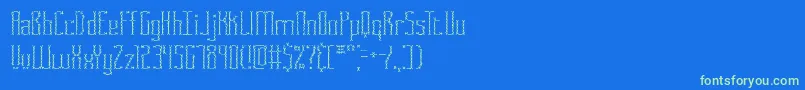 Шрифт FasciiCrossBrk – зелёные шрифты на синем фоне