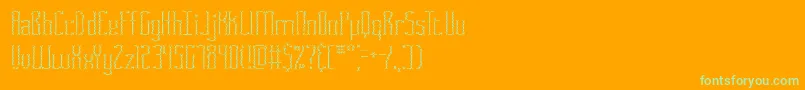 FasciiCrossBrk Font – Green Fonts on Orange Background