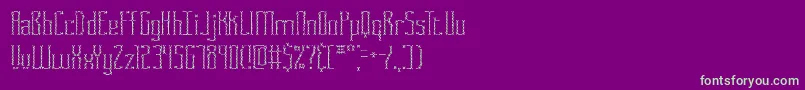 フォントFasciiCrossBrk – 紫の背景に緑のフォント