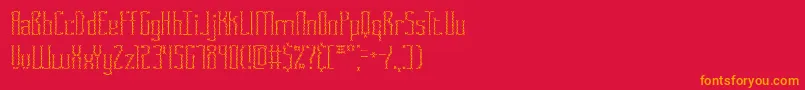 FasciiCrossBrk Font – Orange Fonts on Red Background