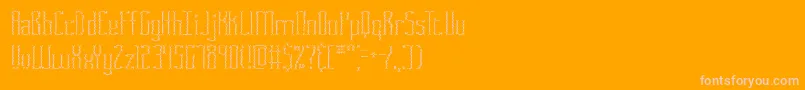 フォントFasciiCrossBrk – オレンジの背景にピンクのフォント