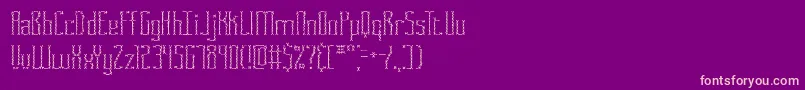 FasciiCrossBrk-fontti – vaaleanpunaiset fontit violetilla taustalla