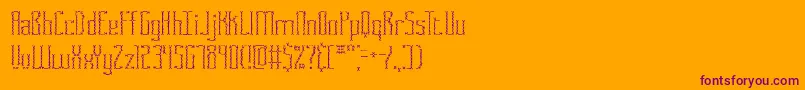 フォントFasciiCrossBrk – オレンジの背景に紫のフォント