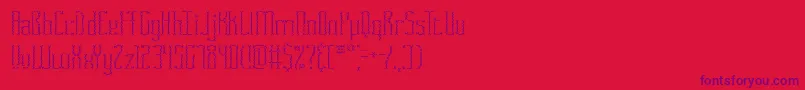 FasciiCrossBrk-Schriftart – Violette Schriften auf rotem Hintergrund