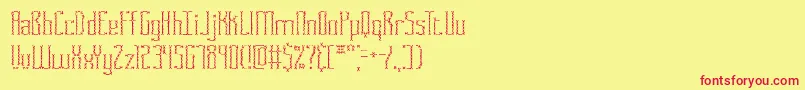 FasciiCrossBrk Font – Red Fonts on Yellow Background