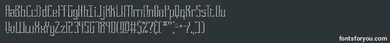 Шрифт FasciiCrossBrk – белые шрифты на чёрном фоне