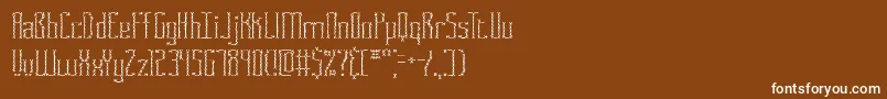 Шрифт FasciiCrossBrk – белые шрифты на коричневом фоне