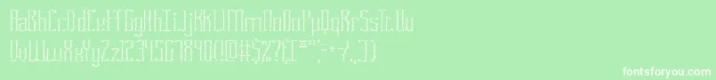 Fonte FasciiCrossBrk – fontes brancas em um fundo verde