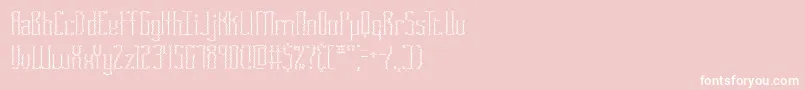 FasciiCrossBrk-Schriftart – Weiße Schriften auf rosa Hintergrund
