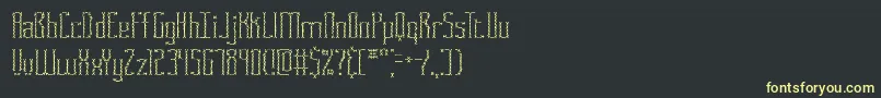 Fonte FasciiCrossBrk – fontes amarelas em um fundo preto