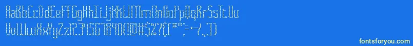 fuente FasciiCrossBrk – Fuentes Amarillas Sobre Fondo Azul