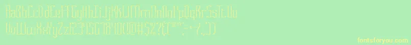 FasciiCrossBrk Font – Yellow Fonts on Green Background