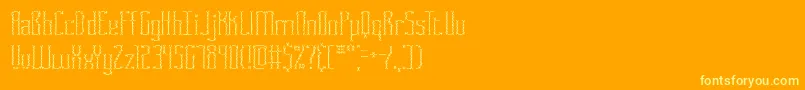 FasciiCrossBrk-fontti – keltaiset fontit oranssilla taustalla