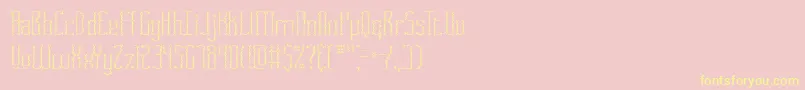 FasciiCrossBrk Font – Yellow Fonts on Pink Background