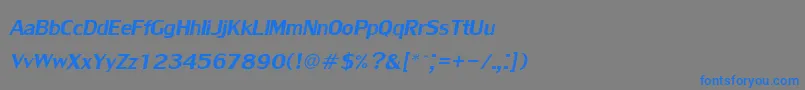 Шрифт LilyupcItalic – синие шрифты на сером фоне