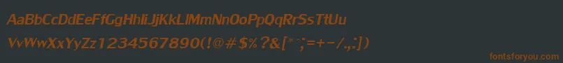 Шрифт LilyupcItalic – коричневые шрифты на чёрном фоне