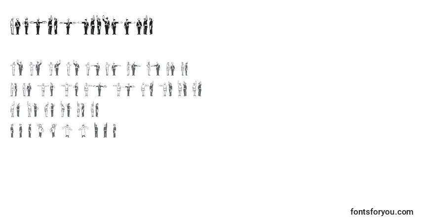 A fonte Linotypetraffity – alfabeto, números, caracteres especiais